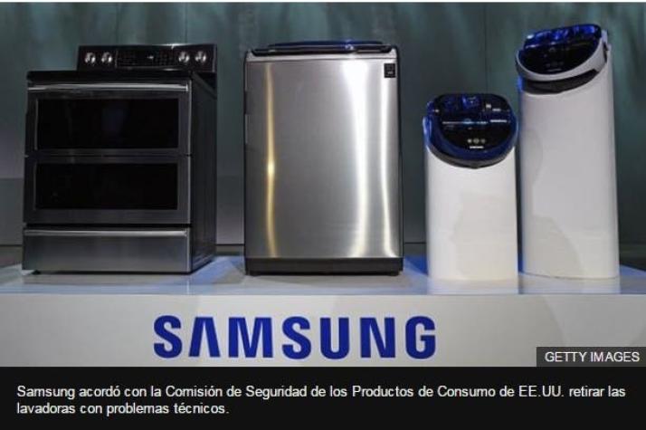 Samsung retira 2,8 millones de lavadoras en EE.UU. por riesgo de explosión