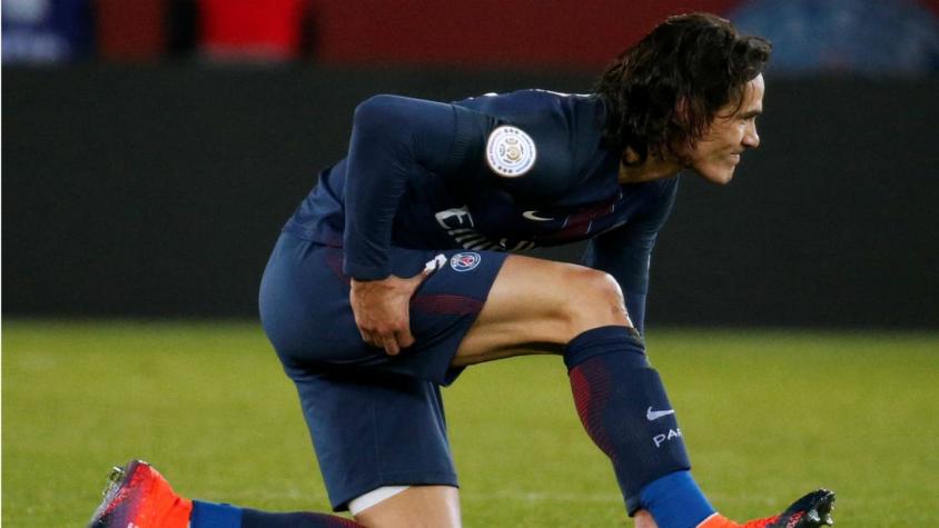 Alerta en Uruguay: Edinson Cavani se lesiona jugando por el PSG en Francia