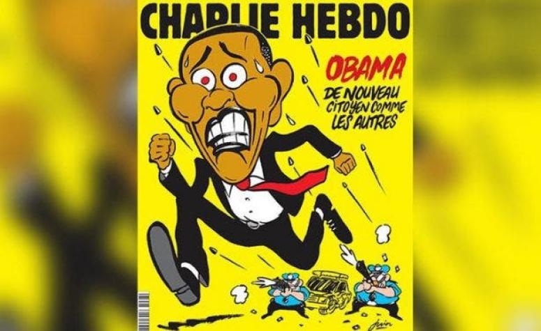 Obama víctima de la policía: la nueva portada de Charlie Hebdo tras el triunfo de Trump