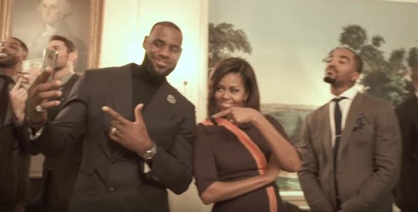 [VIDEO] Michelle Obama, LeBron James y los Cavs sorprenden sumándose al #MannequinChallenge