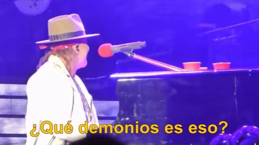 Un "fantasma" desconcertó a Axl Rose en pleno show de Guns N' Roses