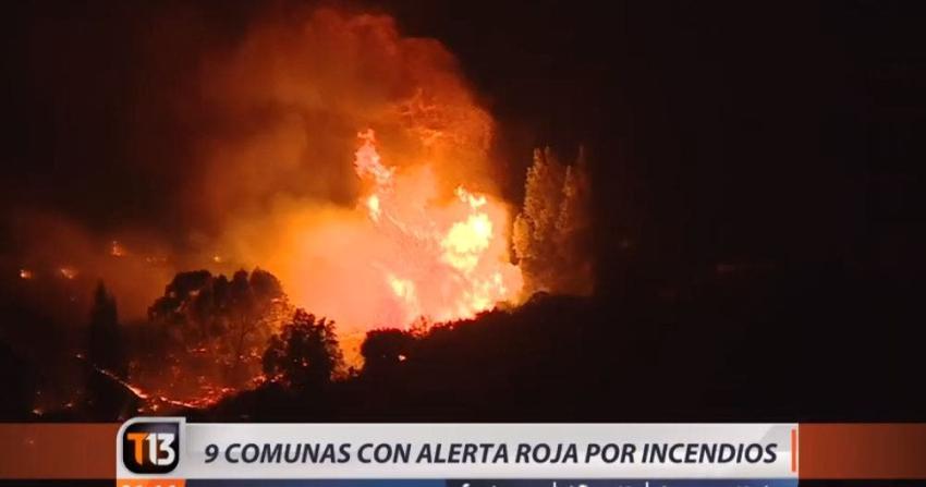 [VIDEO] Nueve comunas con Alerta roja por incendios