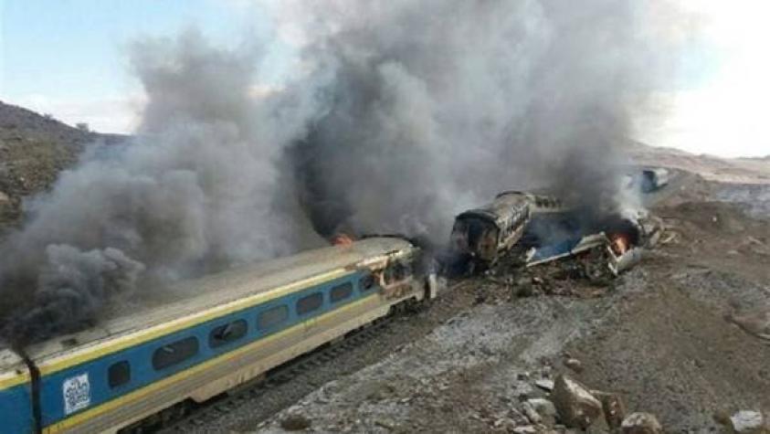 Choque de trenes en Irán deja al menos 31 muertos