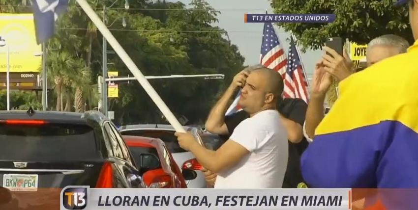 [VIDEO] Lloran en Cuba, Festejan en Miami: Los contrastes tras la muerte de Castro