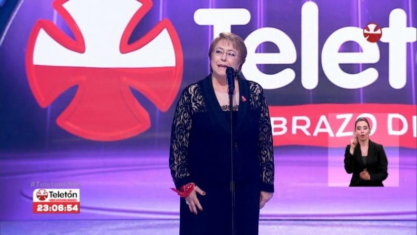 Michelle Bachelet pone énfasis en los convenios y leyes que se han firmado para apoyar a la Teletón