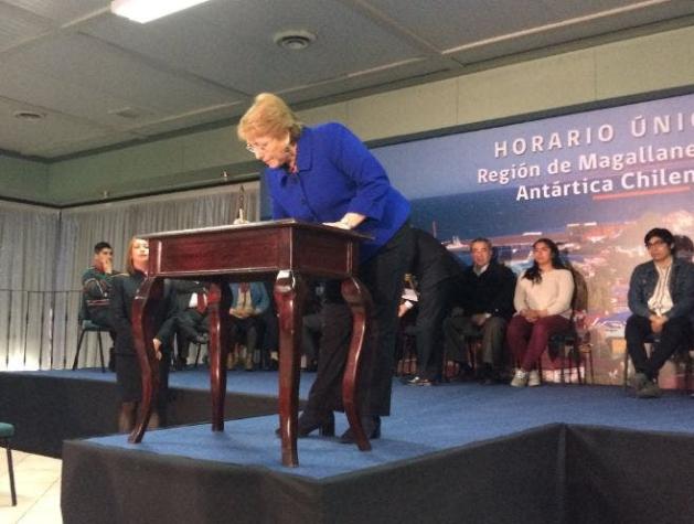 Presidenta Bachelet anuncia horario único para Magallanes