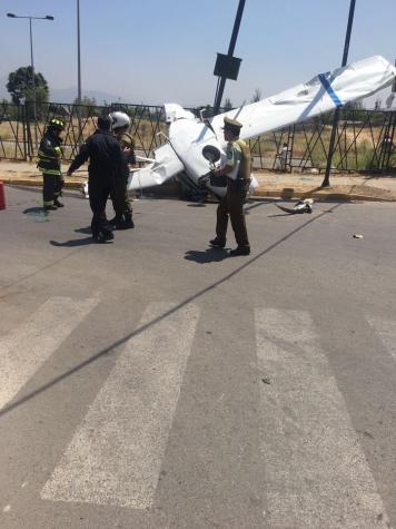 Avioneta cae en las cercanías del velódromo de Peñalolén