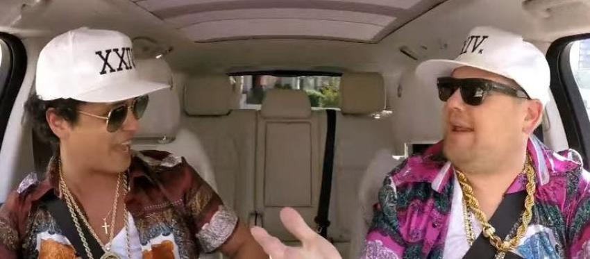 [VIDEO] Bruno Mars es el protagonista de un delirante nuevo capítulo de "Carpool karaoke"