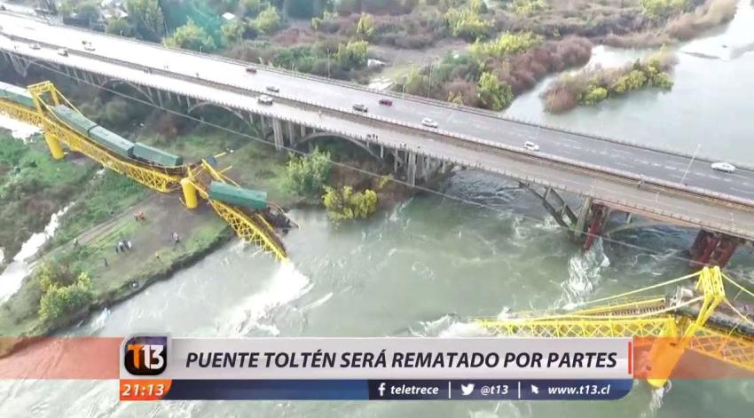 [VIDEO] Río Toltén será rematado por partes tras colapso de su estructura