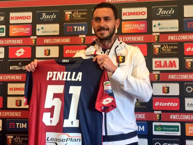 Mauricio Pinilla es presentado en Genoa: "Estoy contento porque todavía tengo mucho que dar"