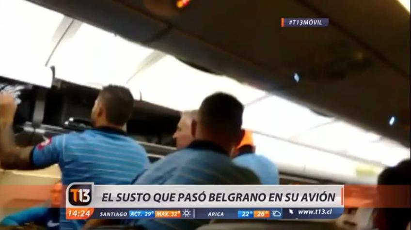 [VIDEO] El susto que pasó Belgrano en avión antes de volar a Chile
