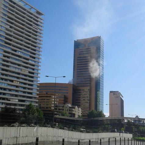 Alarma de incendio en torre aledaña del Hotel Marriott movilizó a bomberos