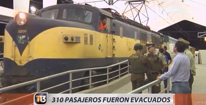 [VIDEO] 310 personas fueron evacuadas de tren en Rancagua por falso aviso de bomba