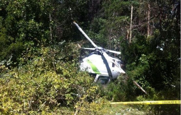 Helicóptero aterriza de emergencia en Cobquecura mientras combatía incendio forestal