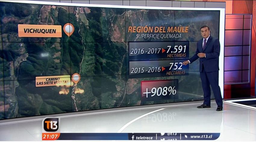 [VIDEO] Ramón Ulloa grafica el aumento de incendios en la Región del Maule