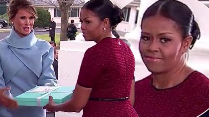 La cara de Michelle Obama con el regalo de Melania fue el hit del día en redes sociales