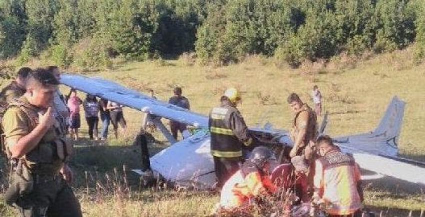 Villarica: Caída de avioneta deja dos personas muertas y dos heridos
