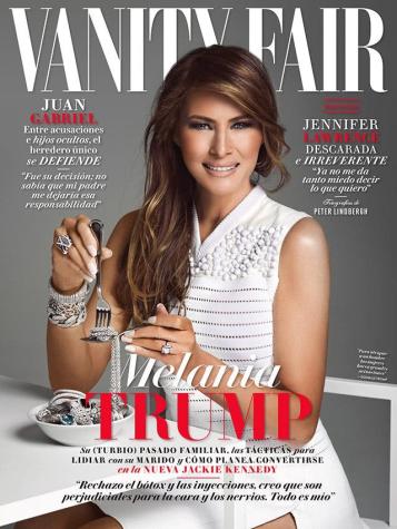"Comiendo joyas": Así es la portada de Melania Trump en Vanity Fair México