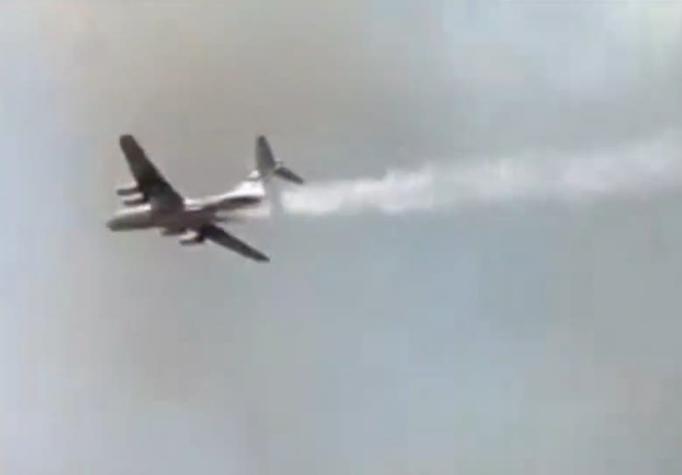 [VIDEO] El avión ruso "Ilyushin" realiza su primera descarga de agua en Portezuelo