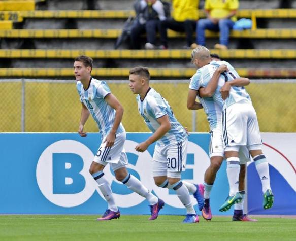 Argentina se recupera y vence agónicamente a Colombia en el Sudamericano Sub 20