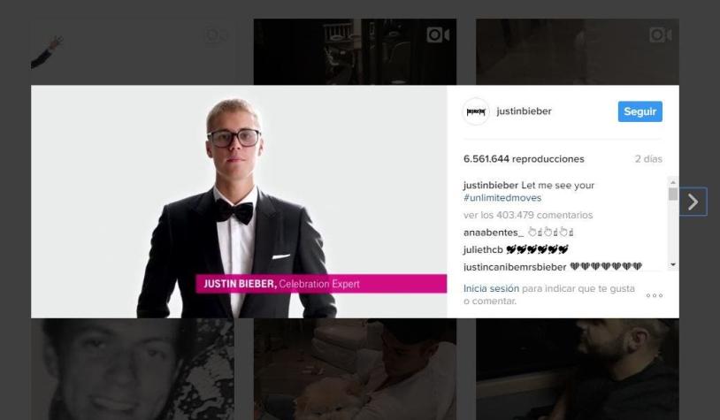 Justin Bieber vuelve a Instagram después de seis meses como "experto en festejos"