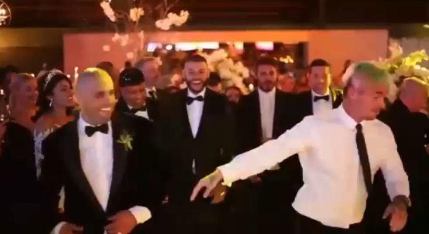 [VIDEO] J Balvin quiso lucirse en el matrimonio de Nicky Jam y sufrió una gran caída