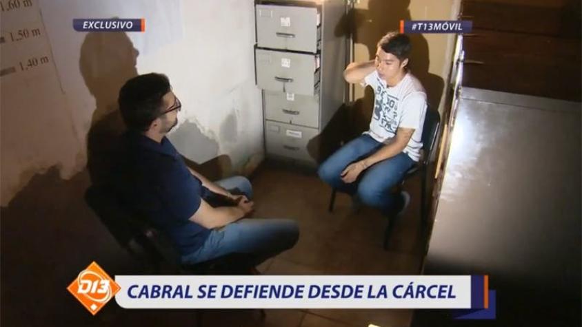 [VIDEO] Luciano Cabral se defiende desde la cárcel en exclusiva con Deportes 13: "Soy inocente"