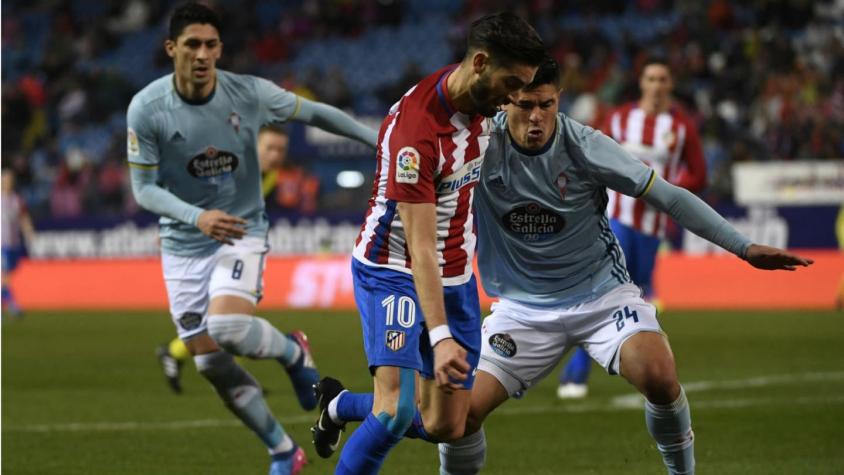 Hernández y Díaz tuvieron presencia en derrota del Celta ante Atlético de Madrid