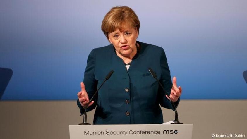 Canciller alemana Angela Merkel indicó "Ningún país puede asumir solo los desafíos del mundo"