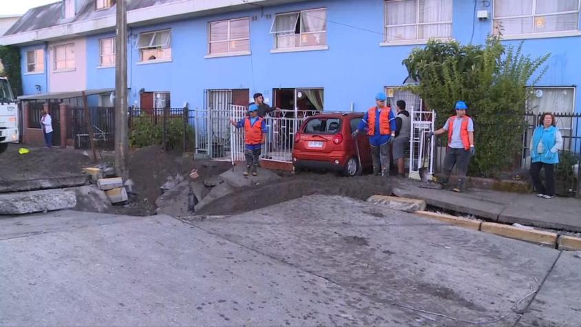 Rotura de matriz provoca corte de suministro de agua en Concepción
