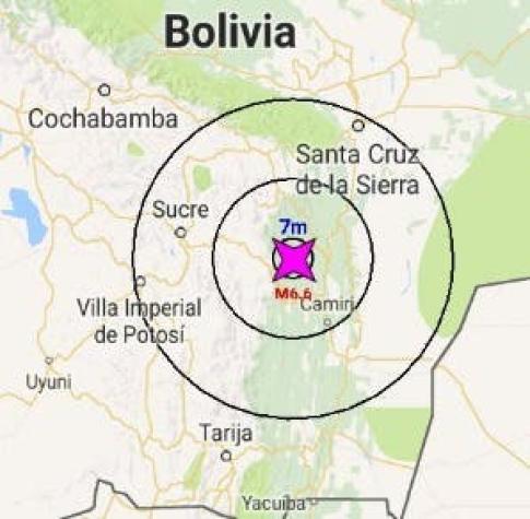 Sismo de magnitud 6,5 afecta a Bolivia
