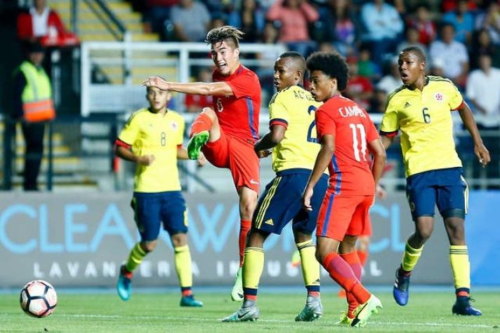 [VIDEO] Mira los goles y la atajada del arquero de Chile en el empate ante Colombia en el Sub 17
