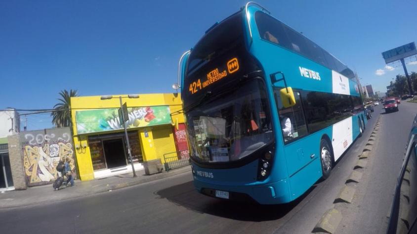 [VIDEO] Así fue el primer día de prueba del bus de dos pisos del Transantiago