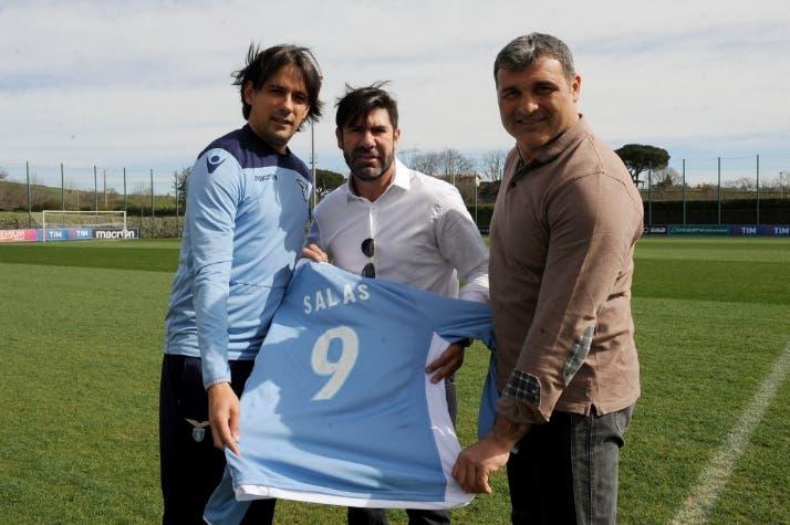 Marcelo Salas es recibido como un ídolo en su visita a Lazio de Italia