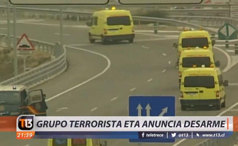 [VIDEO] Grupo terrorista ETA anuncia su desarme