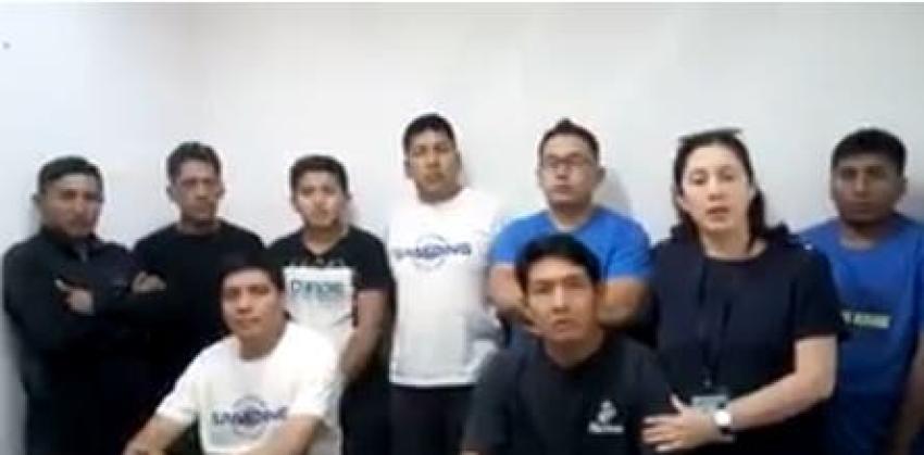 Cancillería boliviana difunde videos de los nueve bolivianos detenidos en Chile