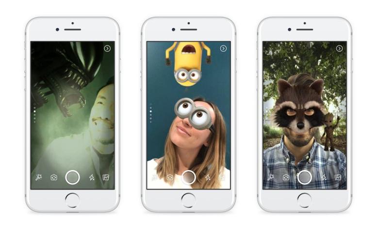 Facebook clona a Snapchat y añade cámara con efectos e "historias"