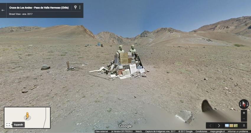 Google Street View revive el Cruce de los Andes con imágenes en 360°