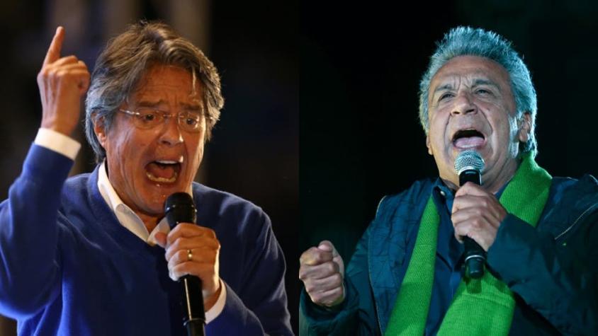 Moreno y Lasso claman victoria tras sondeos a boca de urna en Ecuador