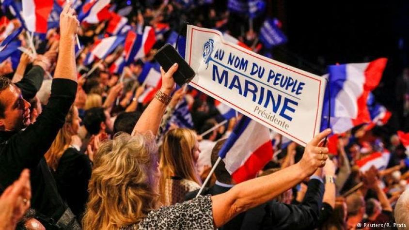 Incendio en la sede de campaña de Marine Le Pen en París