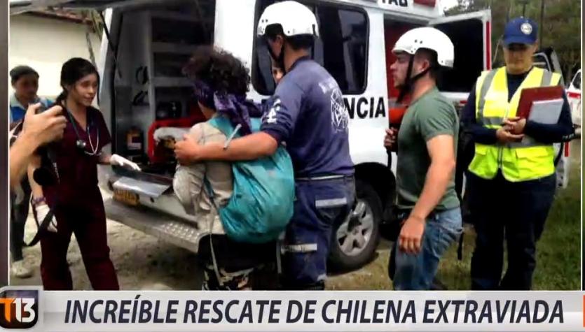 [VIDEO] Chilena desaparecida sobrevivió cinco días en la selva colombiana