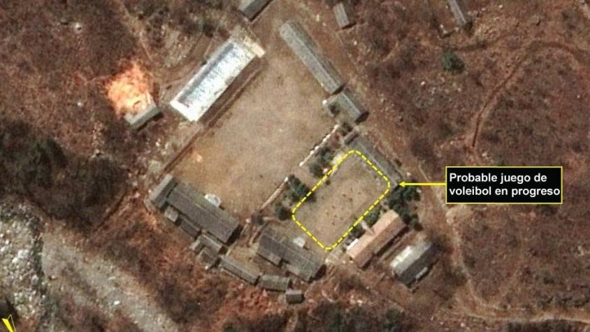 ¿Estaban jugando voleibol en el sitio de las pruebas nucleares en Corea del Norte?
