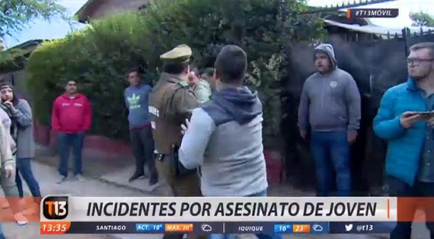 [VIDEO] Asesinato de joven taxista produce incidentes en Lo Prado
