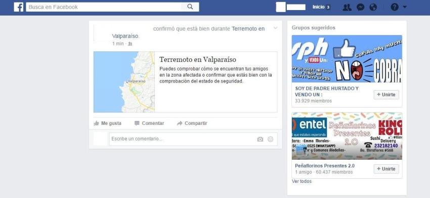 Facebook añade el botón "Estoy bien" tras fuerte sismo en la Zona Central