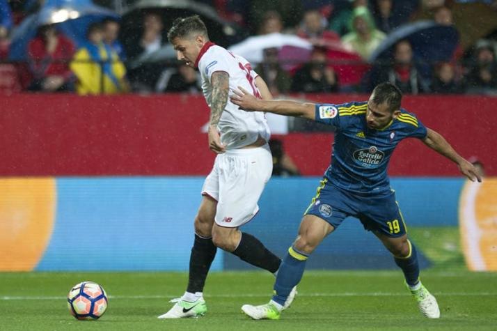 Sevilla vence a Celta de chilenos y da respiro a un complicado Jorge Sampaoli en España