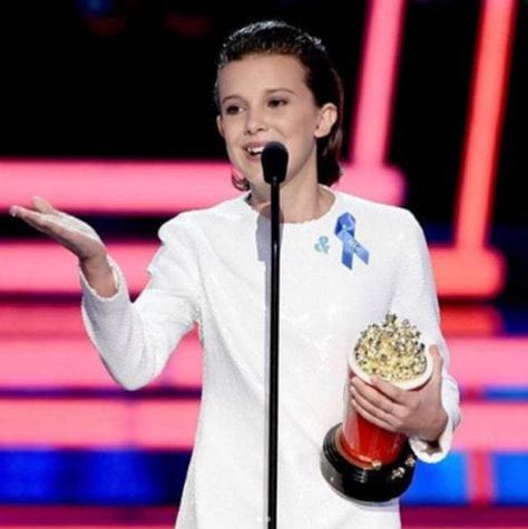 Millie Bobby Brown bromea con su "emocional" discurso en los MTV Movie Awards