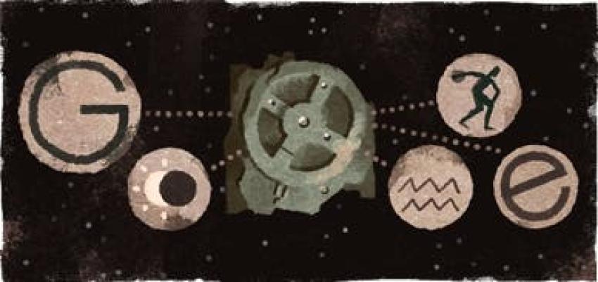 Google transforma su doodle en el enigmático Mecanismo de Antikythera para conmemorar su hallazgo