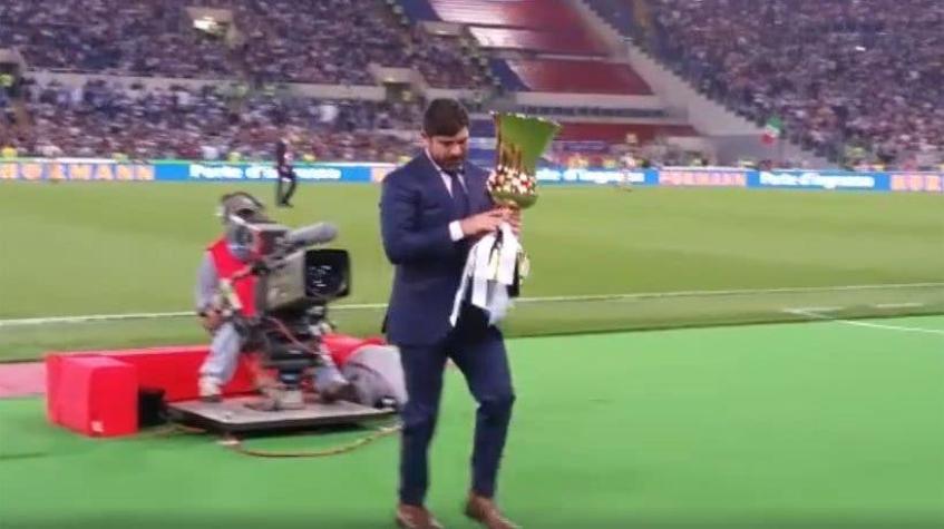 [VIDEO] Marcelo Salas ovacionado en final de Copa Italia en el Estadio Olímpico de Roma