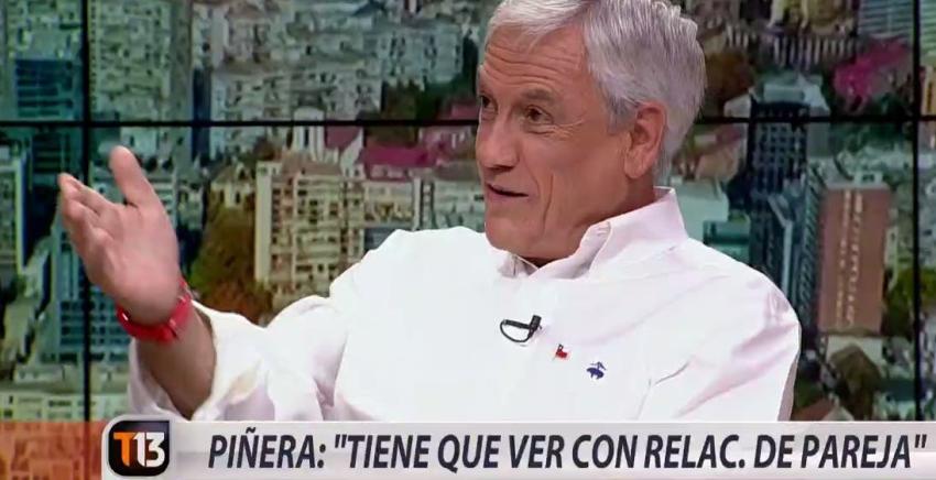 [VIDEO] Piñera se refiere a espionaje en la Sofofa: "Tiene que ver con relaciones de pareja"