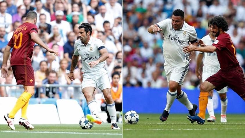 [VIDEO] Ronaldo y Figo se roban aplausos en clásico de leyendas entre Real Madrid y Roma